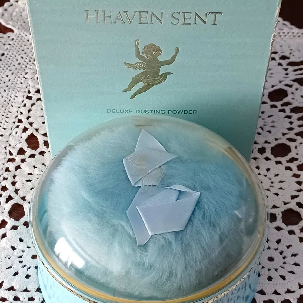 Vintage Helena Rubenstein Heaven Sent Powder Compact, Puff, Original Box - Picture 1 of 14